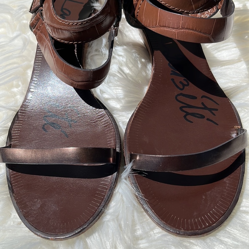Authentic Lanvin Crocodile-Embossed Mini Wedge Sandal - Picture 14 of 16